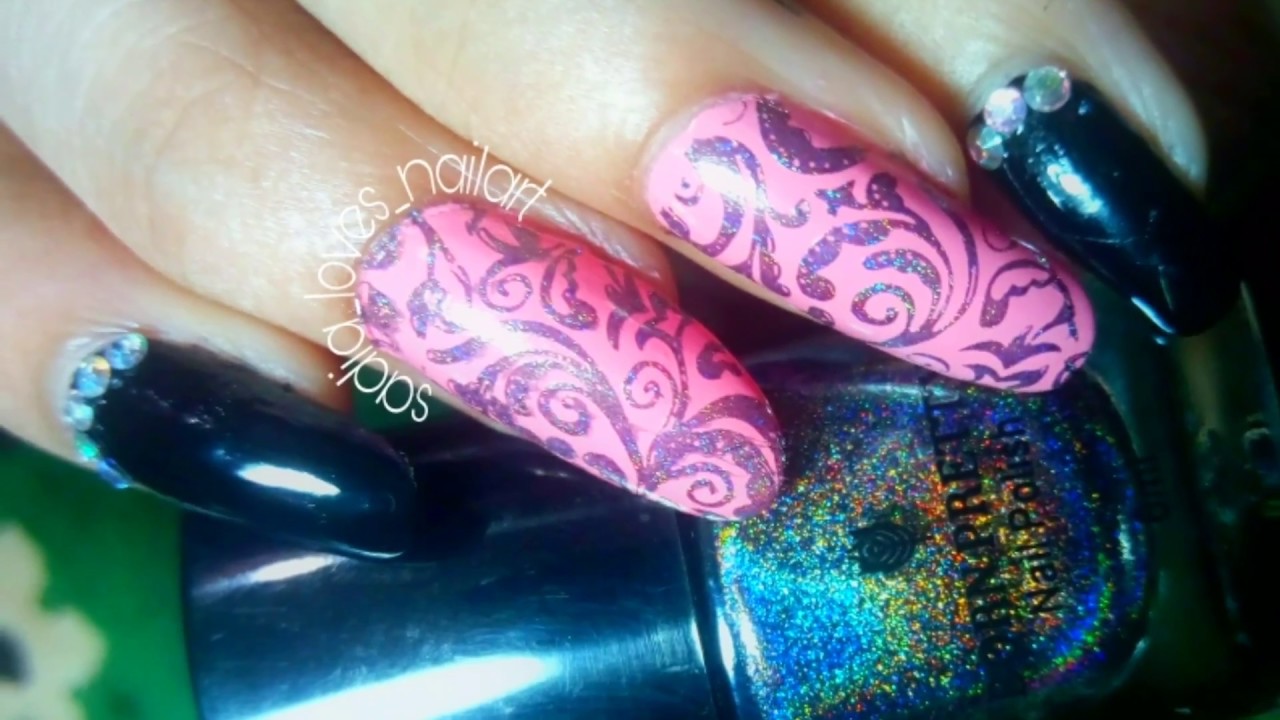 Lace Swirls Nail Art || AMAZON Born Pretty Store HOLOGRAPHIC Stamping Polish.