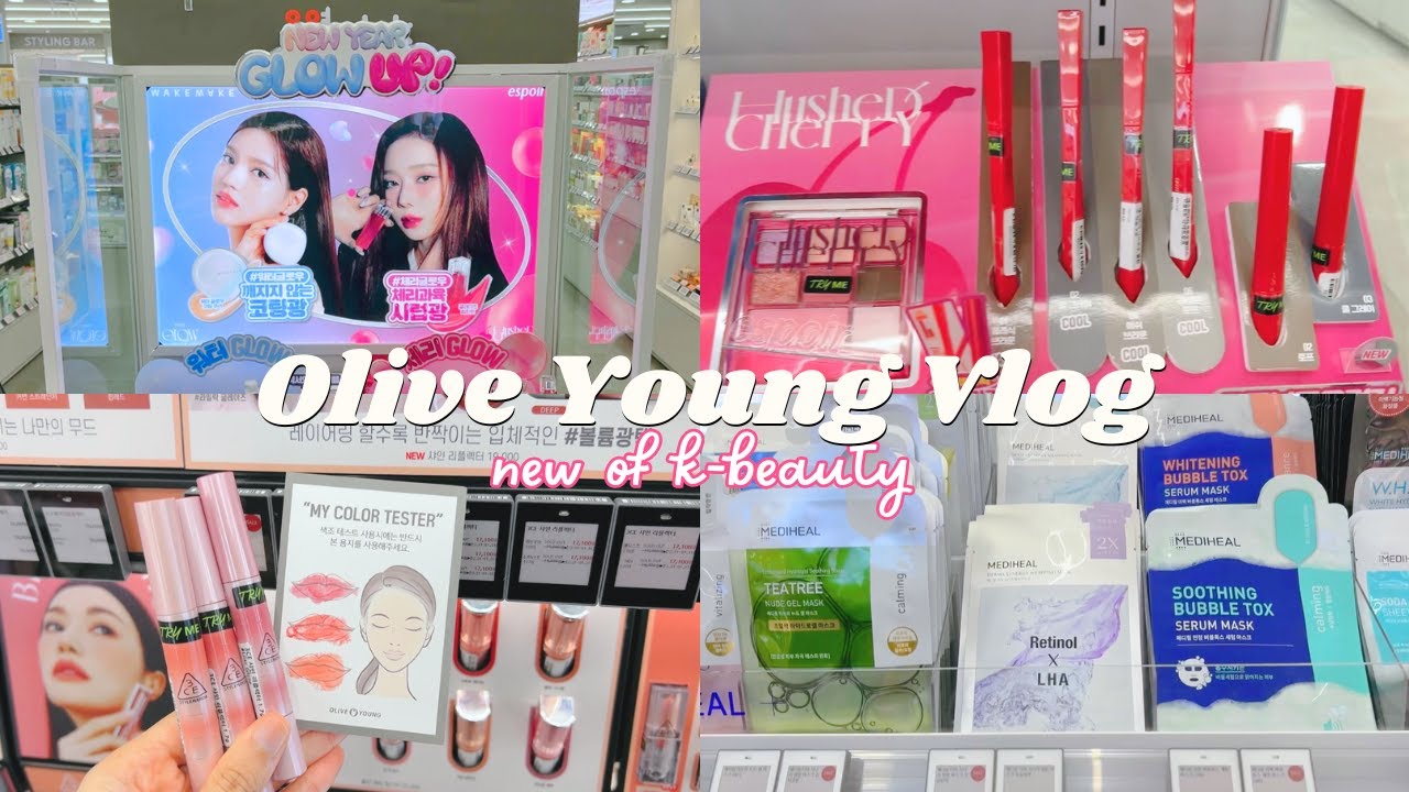New year glow up 2024 makeup and skincare at Olive young