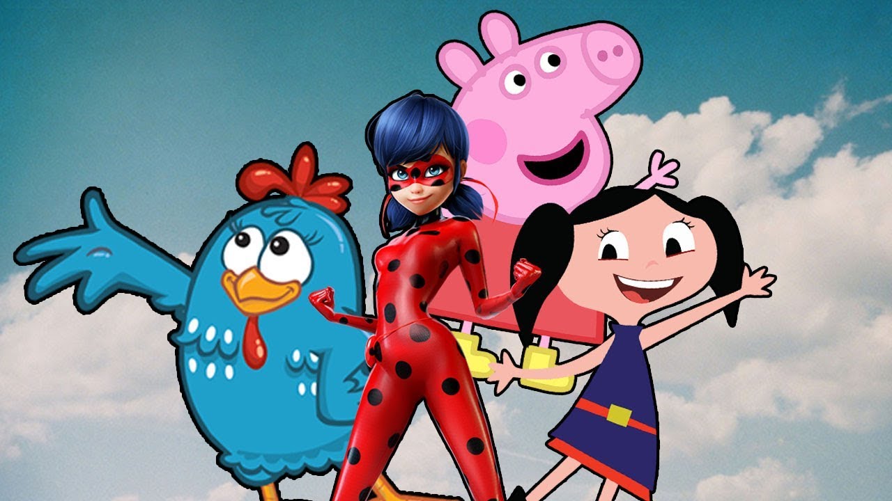 JOGUINHO ENCONTRE A LUNA, LADYBUG, GALINHA PINTADINHA E A PEPPA