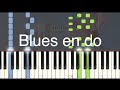 Pierre cammas  blues en do  easy piano tuto