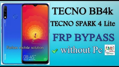 TECNO BB4k Frp Bypass TECNO SPARK 4 Lite Frp Google Account Unlock TECNO BB4k Google Account Remove.