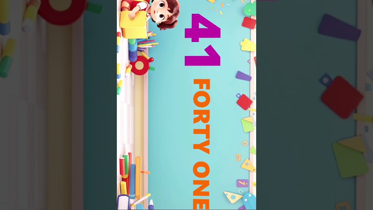 Kids Learning numbers 41 to 50