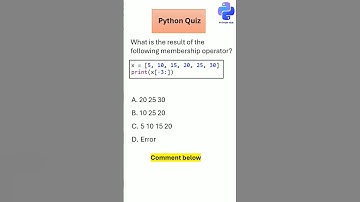 Python Quiz on Membership Operator - Part 52 #shorts