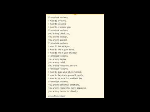 Poem Dusk To Dawn By Vaibhav Vizard Youtube