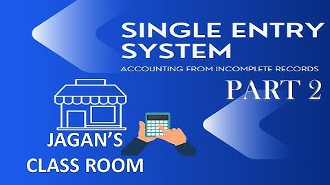 Single Entry Part 2 - Inter 2nd year 5 marks problem  -  Preparation of Statement Of Affairs
