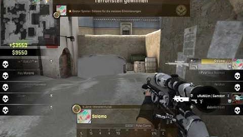 Sniper headshot through smoke! CS GO competitive round