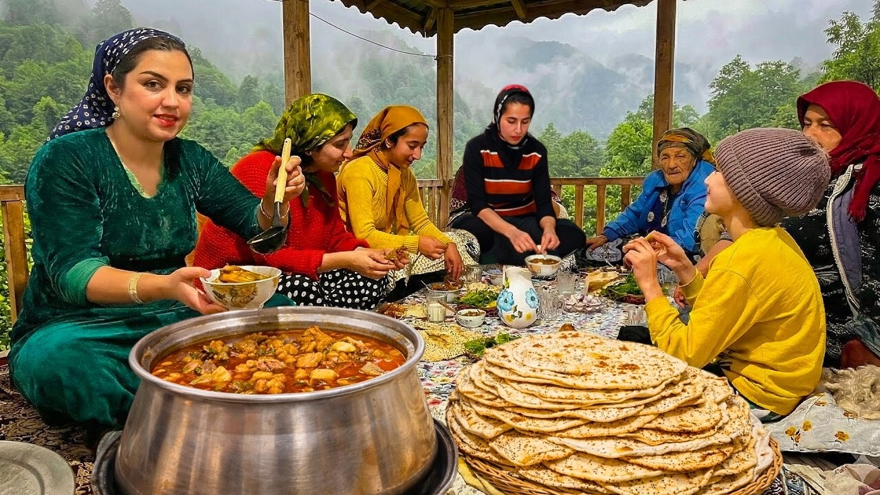 Мясное рагу в кочевническом стиле, хлеб из тандыра и сельские фермерские дела 🔥