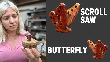 Scroll saw compound cut butterfly. Easy 3D pattern, complete in 5 minutes