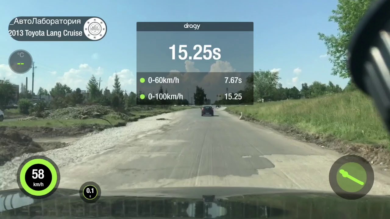 Замер разгона через obd