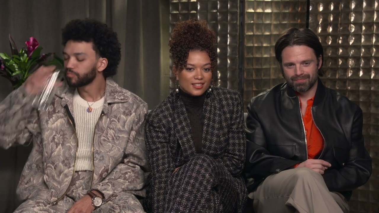 Sebastian Stan does not like our question to Briana Middleton | Sharper Interview