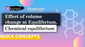 Effect of Volume Change at Equilibrium: Chemical Equilibrium || Quick Concepts || Inverseclass