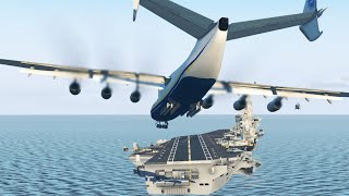 Antonov An-225 Landing on an Aircraft carrier goes wrong | X-Plane 11