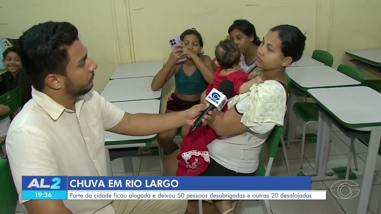 Chuva alaga ruas e deixa famílias desabrigadas em Rio Largo - 02/03/2026