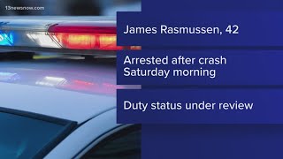 Virginia Beach police officer charged with DUI after early-morning crash