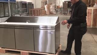 72 ins salad  Sandwich Prep Table refrigerator