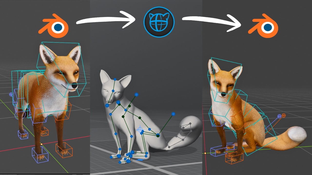 Quadruped rigging for Cascadeur with Auto-Rig Pro - YouTube