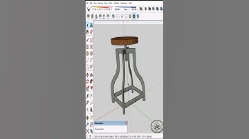 sketchup tutorial, learn sketchup, Stool design #sketchup3d #3dmodelingsoftware #ytshorts