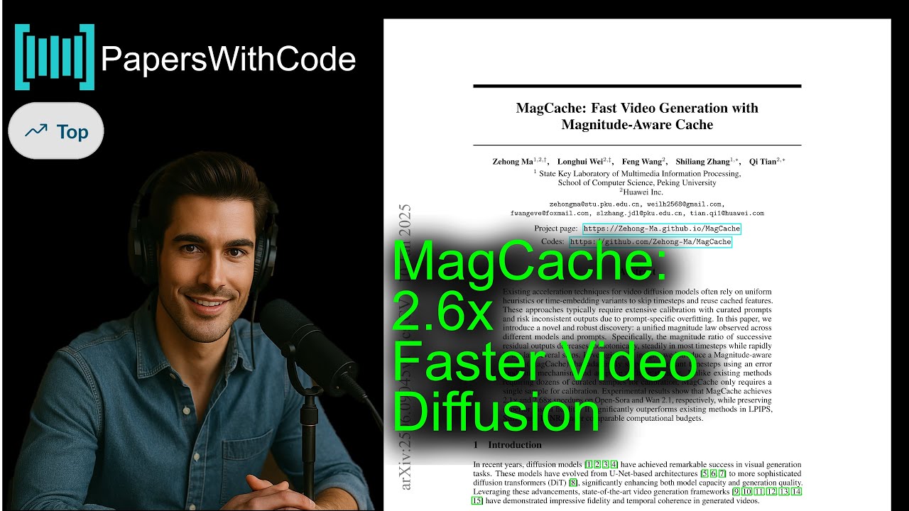 MagCache: 2.6x Faster Video Diffusion