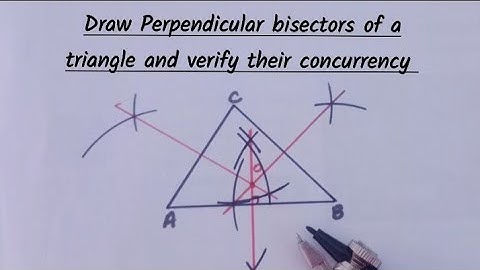 Draw perpendicular bisectors of a triangle & verify their concurrency | Side bisectors of triangle