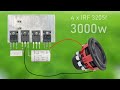 DIY Powerful Ultra Bass Amplifier 4 MosFet IRF3205F H Bridge , No IC , Simple Circuit