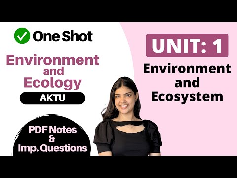 Environment and Ecology BTech 1st Year Unit 1 One Shot ✅ AKTU PDF Notes, Important Questions & PYQs
