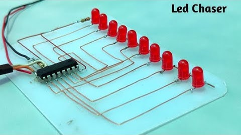New idea 4017 IC Led chaser without 555 IC ,How to make Led chaser