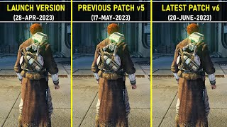 Star Wars Jedi Survivor PC | Launch vs Previous Patch v5 vs Latest Patch v6 | Performance Comparison
