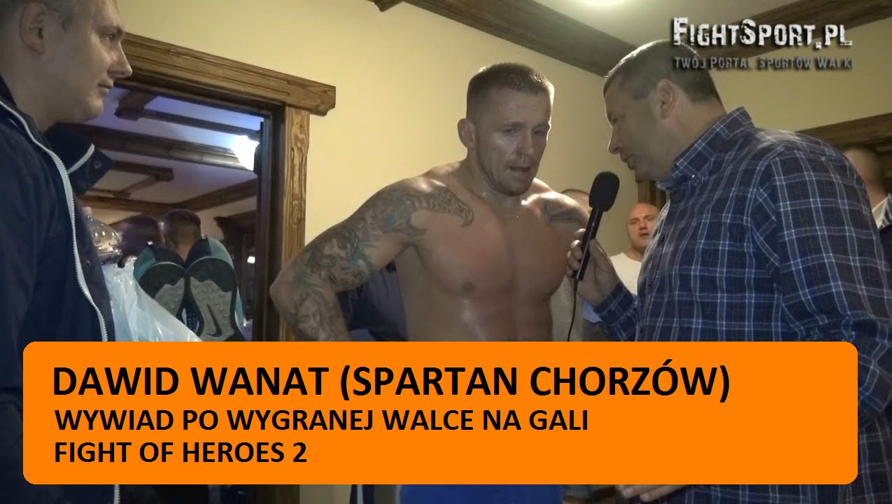 Dawid Wanat po walce na gali Fight of Heroes 2