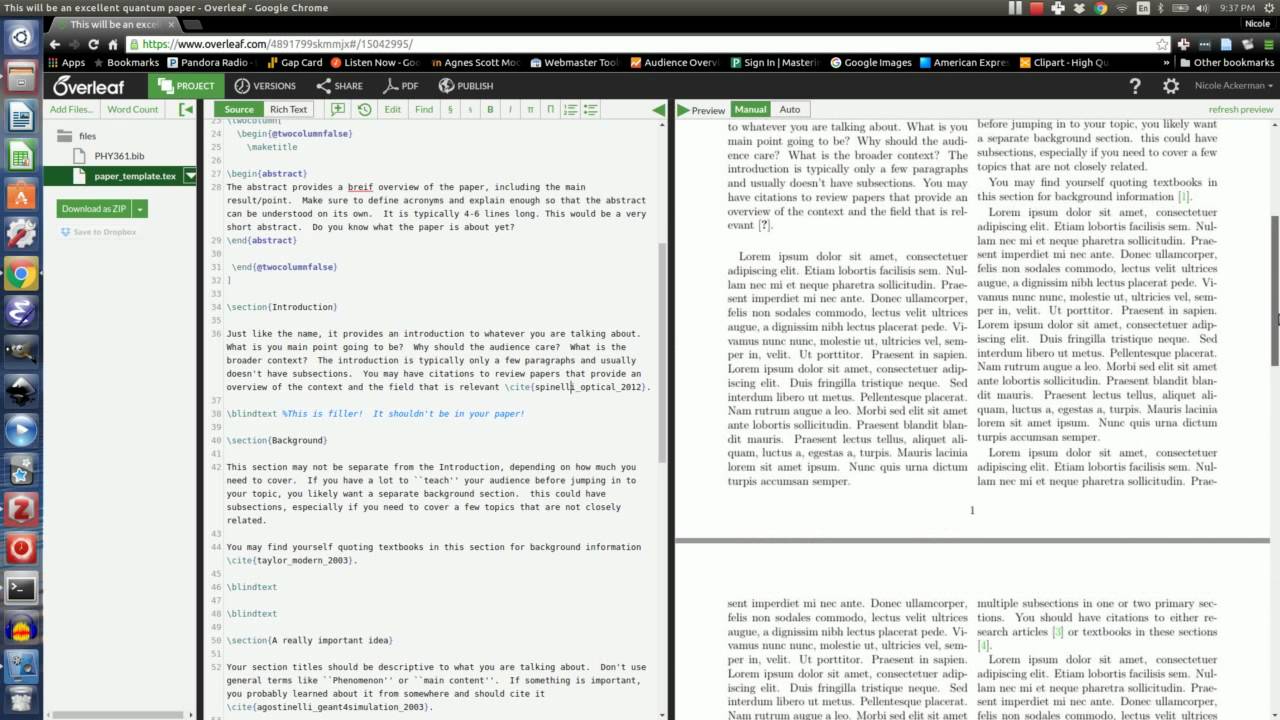 Using Overleaf and Zotero