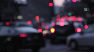 Traffic Night Lights Background Bokeh Blur City No Copyright Video