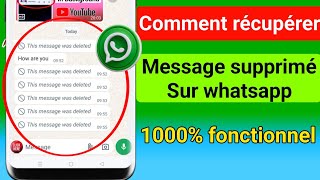 Comment récupérer des messages supprimés sur Whatsapp | Voir Récupération des messages supprimés