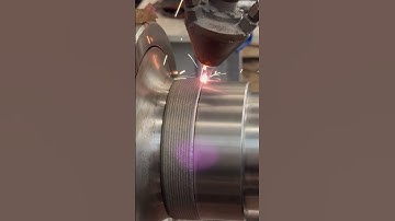 Laser cladding repair of the printing roller. WhatsApp+8618114562757 #lasercladding #laserhardening