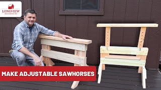 Make Adjustable Sawhorses [+ With PLANS]