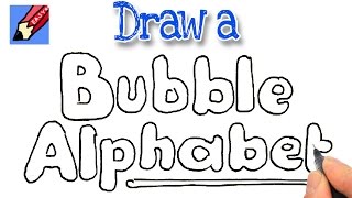 How To Draw Bubble Writing Real Easy