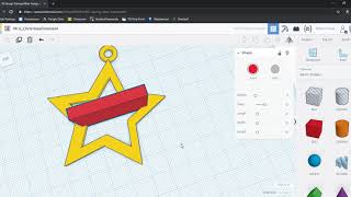 TinkerCAD - Christmas Star Ornament screenshot 2