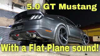 2017 5.0 V8 Mustang Exhaust, But With Flat Plane Crank Exhaust Sound
