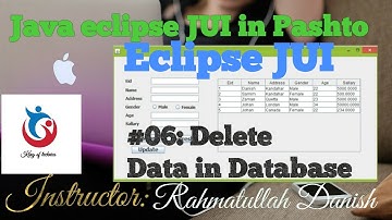 Eclipse JUI #06: Delete data from database use java eclipse JUI