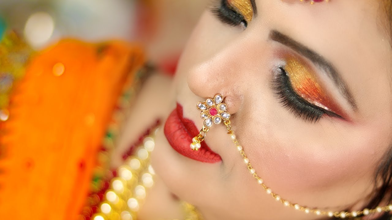 GOLDEN RED AIR BRUSH MAKEUP BY Prabha Makeover