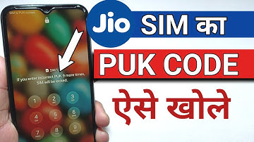 How to Unlock Jio Sim PUK Code 2025