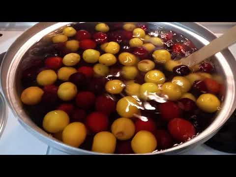 Video: Compot de cireșe cu semințe pentru iarnă