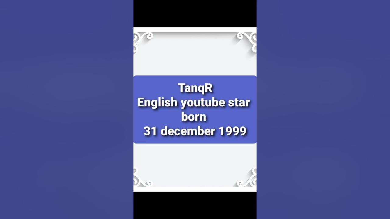 how old is TanqR YouTube