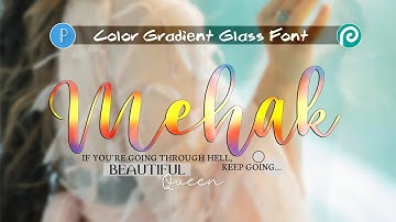 Photopea Multi Color Gradient Glass font like Photoshop Cc in android || by Alee Creation.