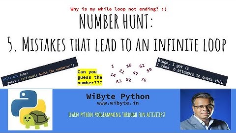 5. Number Hunt activity: Mistakes that can lead to infinite loops!