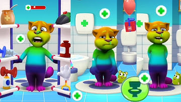 Ooh Noo 😭 Tom Rainbow 🌈 Has The Flu 😪 My Talking Tom 2 🤧 Funny Video