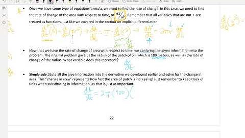 Calculus 1 - 3.11 Related Rates