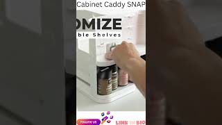 Cabinet Caddy Snap White Pull & Rotate E Rack Organizer