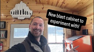 testing out the new Blasting cabinet for better blade finishes!