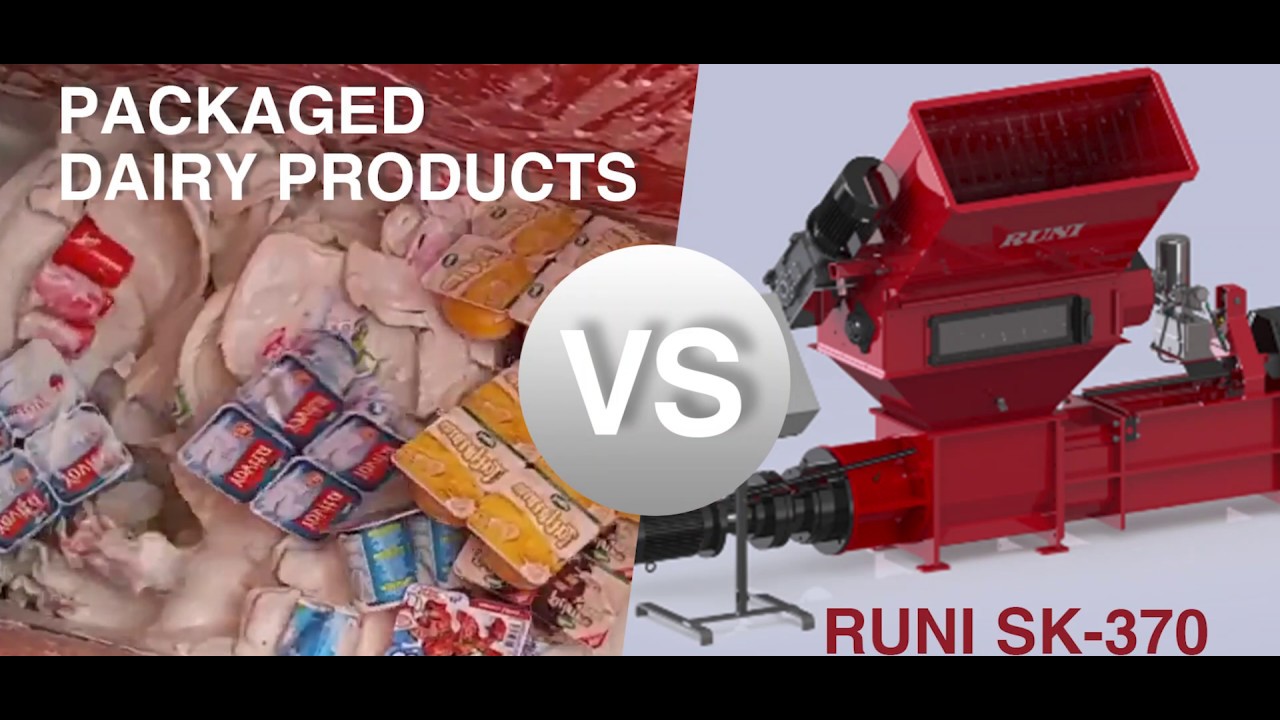 SCREW PRESS | DEWATERING and COMPACTING full dairy products (RUNI SK 370)