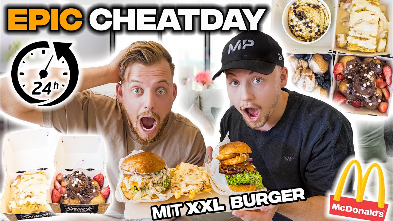 1 TAG ALLES ESSEN *mit XXL BURGER* | EPIC BRO CHEATDAY