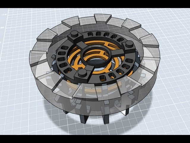 Autodesk 123D Design Tutorial - Iron Man Arc Reactor | James Bruton -  Youtube